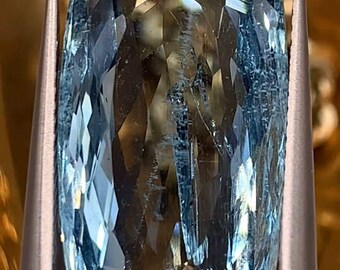 15Ct Natural Large Rare Santa Maria Blue Brazilian Aquamarine