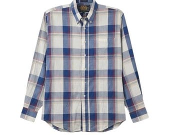 VTG 80er Jahre Ralph Lauren Boy Scouts Label Chaps Großes Langarm-Button-Up-Shirt