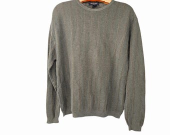 Vintage 90er Jahre Murano Italia Pullover Groß Eng Stricken Langarm Made In Italy