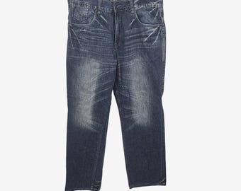 Vintage Y2K Rocawear Baggy Jeans Größe 38 Hip Hop Blau Denim Bestickt RW