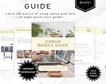 Canva Basics Guide | Beginner Canva Tutorial | Learn Canva Fast | PDF Guide for Canva Beginners | Plan Track Thrive