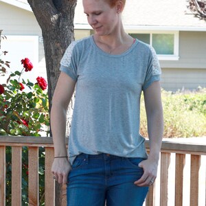 Women&#39;s Plum Dolman Top, Knit Top, Sewing Pattern