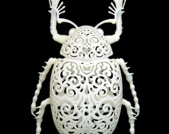 Escultura de Escarabajo "Coleoptera Filigre" (medio)