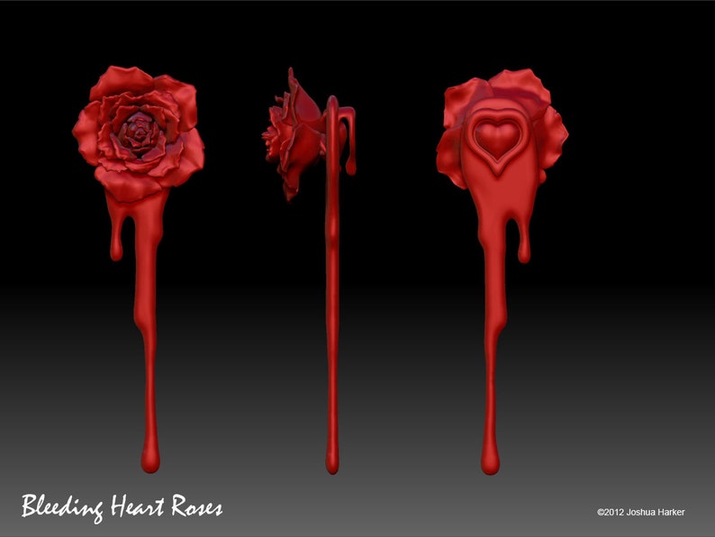 Bleeding Heart Rose red image 4