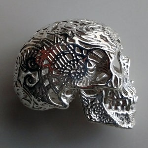 Skull Sculpture Crania Anatomica Filigre sterling silver image 4