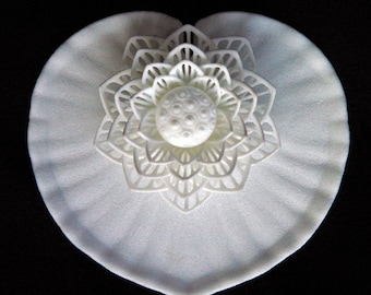 3D Printed Filigree "Grazie Arigato" Lotus & Lilypad Flower Set