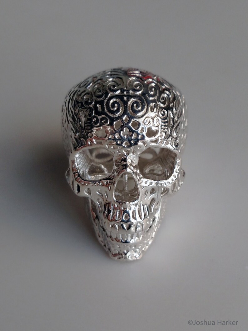 Skull Sculpture Crania Anatomica Filigre sterling silver image 3