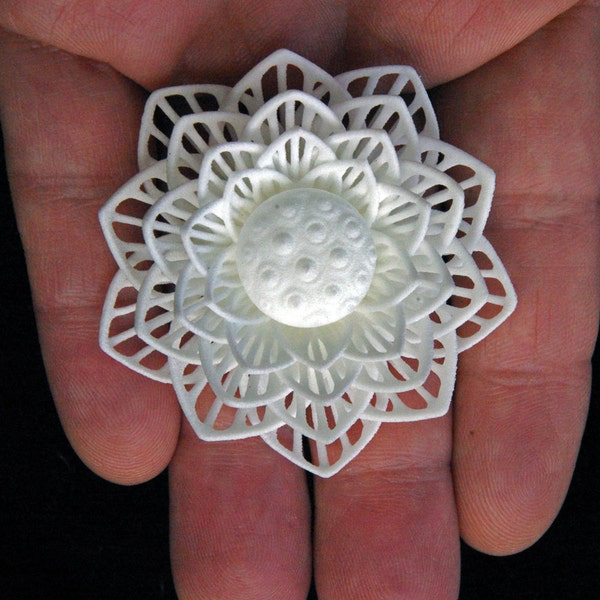 3D Printed Filigree "Thank You" Lotus Flower