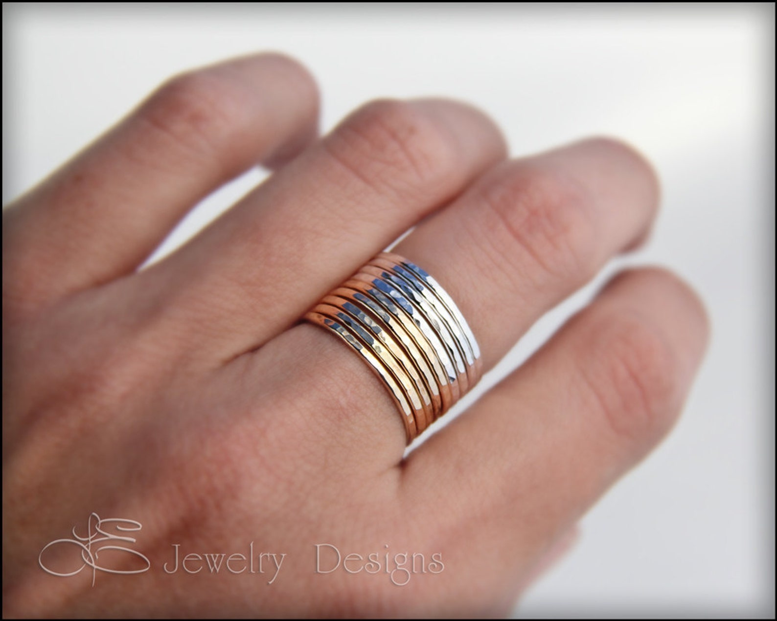Thin Stacking Ring Silver Gold Rose Gold Stackable Ring Etsy