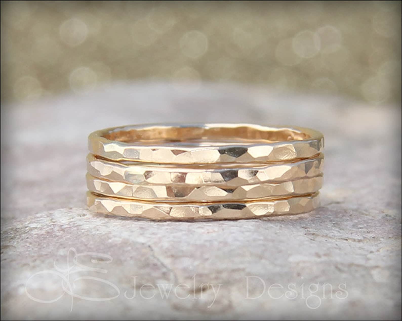 Thin Stacking Ring Silver Gold Rose Gold Stackable Ring Etsy