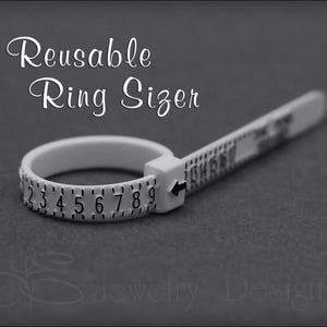 Ring Sizer - adjustable ring sizer, reusable ring sizer, US ring sizer, plastic ring sizing tool, ring size guide, find my ring size