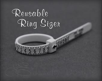 Adjustable Ring Sizer - Reusable Plastic Ring Size Tool