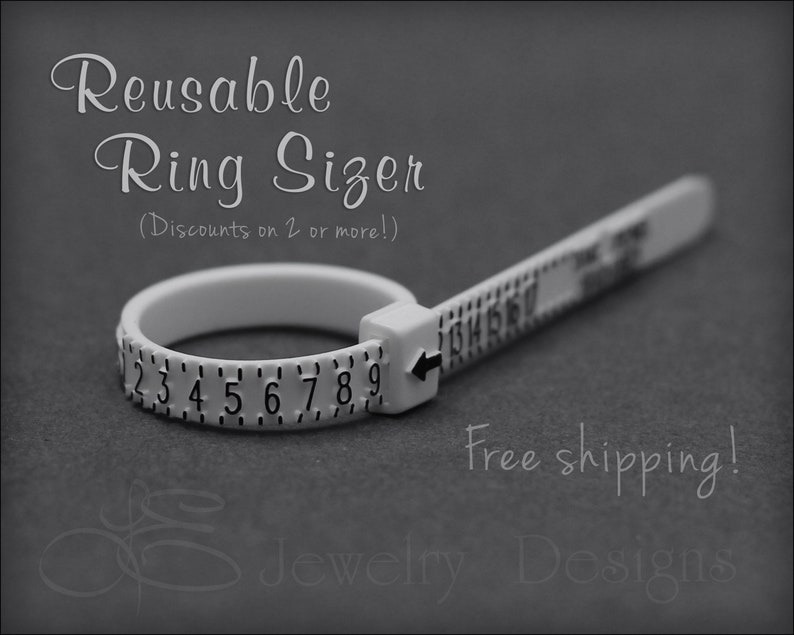 RING SIZER adjustable ring sizer, reusable ring sizer, find ring size, US ring sizer, plastic ring sizer, ring size guide image 1
