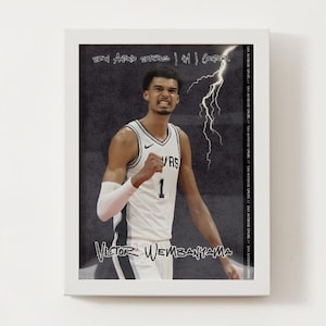 Victor Wembanyama Poster, San Antonio Spurs Poster, NBA Poster, Basketball Poster, Sport Poster, Sport Schlafzimmer Poster