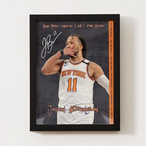 Jalen Brunson Poster, New York Knicks Poster, NBA Poster, Basketball Poster, Sports Poster, Sports Bedroom Posters