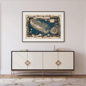 carte vintage du Brésil, impression de carte fantastique, carte de style antique, art de la carte du vieux monde, décoration murale nautique, art mural numérique imprimable