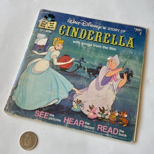 Vintage Cinderella Record & Book: 1980s Classic Tales Audio Story