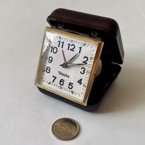 Vintage Travel Alarm Clock, Vintage Westclox, Portable Alarm Clock, Vintage Alarm Clock, Midcentury Alarm Clock, Travel Size Alarm Clock