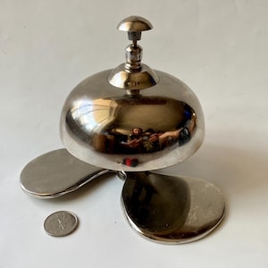 Vintage Brass Propeller Bell: Nautical Desk Counter Bell, Made in India