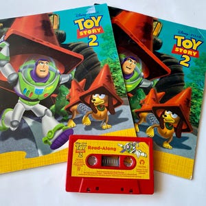 Vintage Classic Tales Story Books with Audio Cassette Tapes, Read-Along Toy Story 2 Book w/ Tape, 2000s Audio Stories, Animated Movie Book