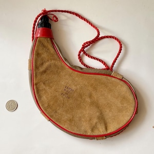 Vintage Leder Bota Tasche, Leder Canteen Wasserbeutel, Camping Reise tragbare Wassertasche, Bota Tasche Made in Spain
