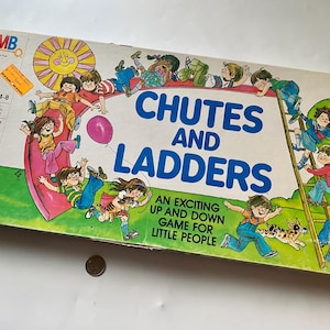 Vintage Chutes and Ladders Milton Bradley Board Game 100% COMPLETE, 1979 Chutes and Ladders Board Game, Collectible 1970s Board Games