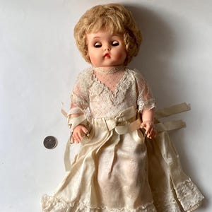 Vintage 15 &quot;Hartplastik Baby Doll: Sammler Antikes Spielzeug