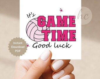 Volleyball Good Luck Tag Printable Team Gift Tournament Favor
