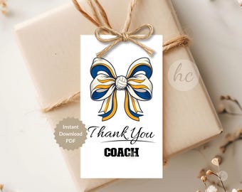 Volleyball Coach Thank You Gift Tag Printable Team Appreciation