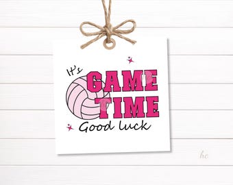 Volleyball Good Luck Tag Printable Team Gift Tournament Favor