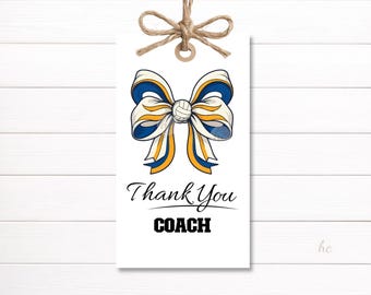 Volleyball Coach Thank You Gift Tag Printable Team Appreciation