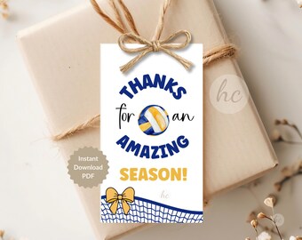 Volleyball Team Thank You Tag (Digital Download)