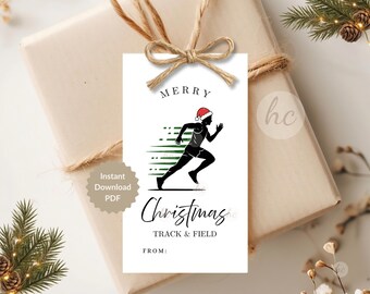Track & Field Christmas Tags, Coach Appreciation, Team Favor, Athlete Gift, Printable Download