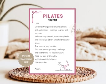 Pilates Prayer Printable Card – Christian Wellness Gift