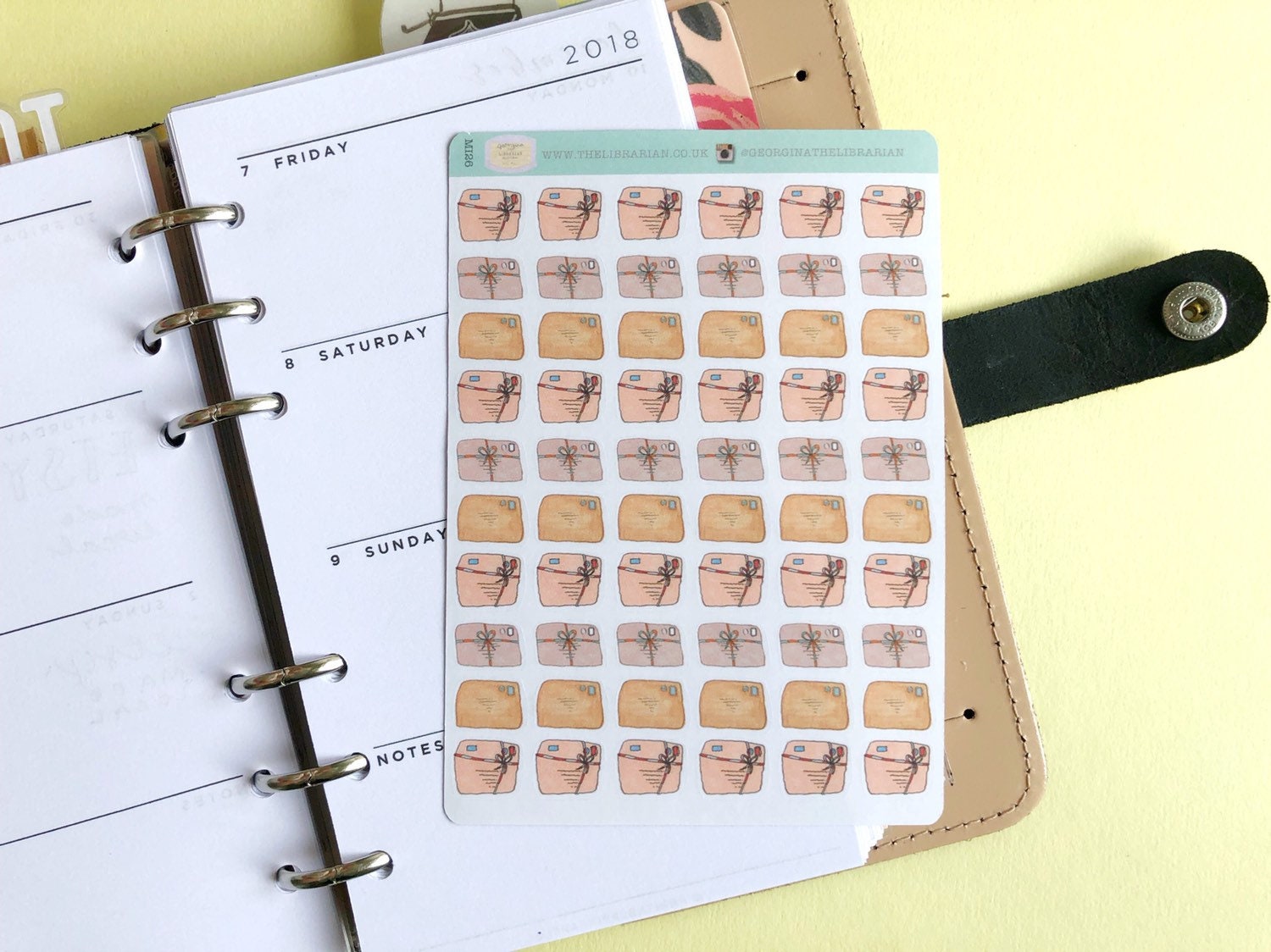 Vintage Parcel Planner Stickershand drawn packages for happy mail for…