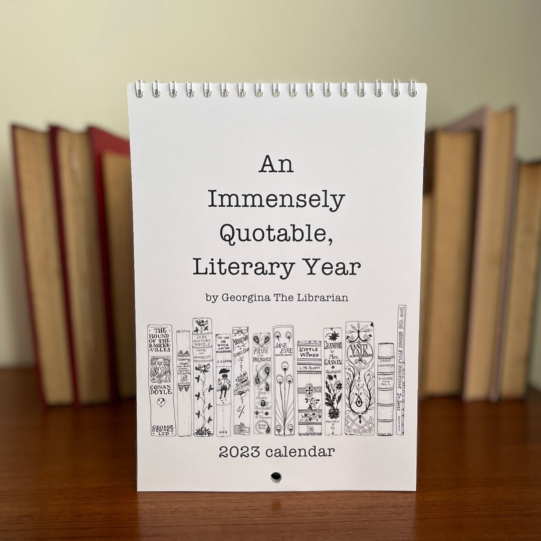 2025 Literary Quote Wall Calendar PRE ORDER Etsy