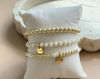 Pearl Bracelets, Bracelet Stack, Bead Bracelete, Dainty Bracelets, Gift-For Women