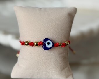 Adjustable Bracelets, Evil Eyes Bracelets, ProtectionBracelet, Charm Bracelete, Gift for- her,  Minimalist Bracelete, Dainty Bracelet