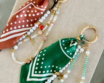 Bandana Bag Charm, Charming Bag Charm, Personable Bag Accessory, Keychain Bagcharm, Personable Bag Charm, Keychainful, Gift for- Her