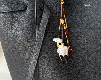 Aesthetic Bag Charms, Brown Bag Charm, Charming Bag Charm, Keychain BagCharm, Gift For- Her, Keychain-Gift