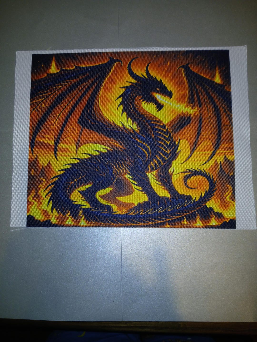 Fire Breathing Dragon Canvas Print - Etsy