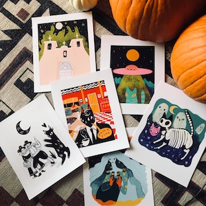Halloween drawing prompt prints 8x10