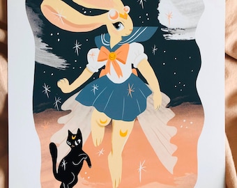 The Bunny Moon, sailor moon et luna fan art