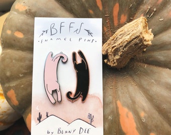 The BFF cat pin set by Bunny Dee