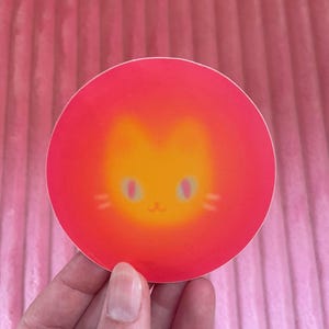 aura cat waterproof vinyl cat sticker