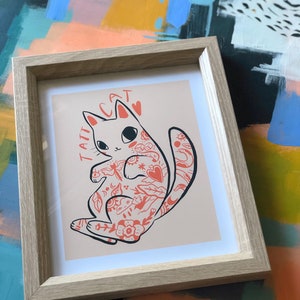 tatt cat 8x10 fine matte paper print