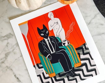 l’imprimé mat dale cooper black lodge 8x10