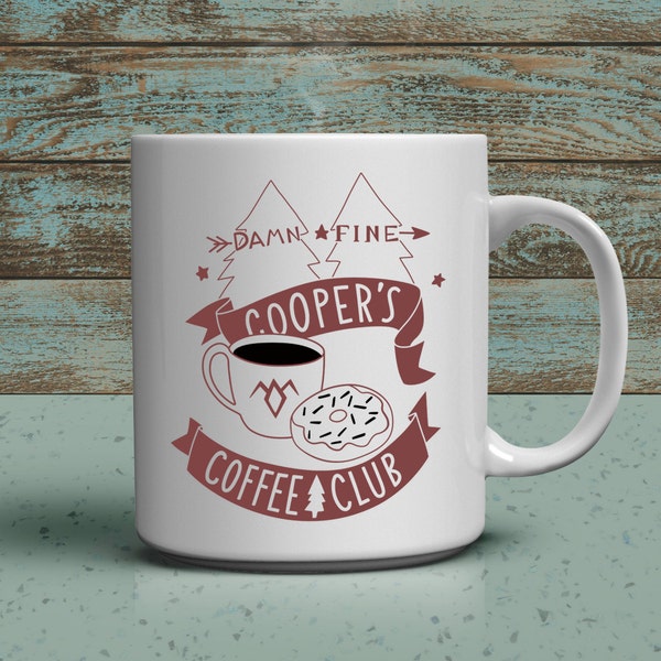 coopers coffee club mug twin peaks coffee cup agent cooper fan cup