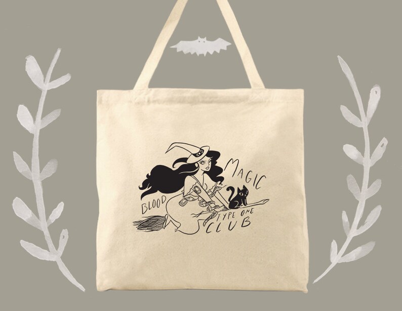 Blood Magic Type One Club type 1 diabetes empowerment cotton canvas tote