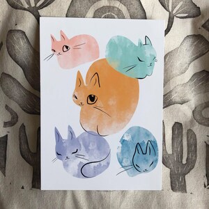 somewhere over the rainbow cats and easter egg cats mini prints image 4